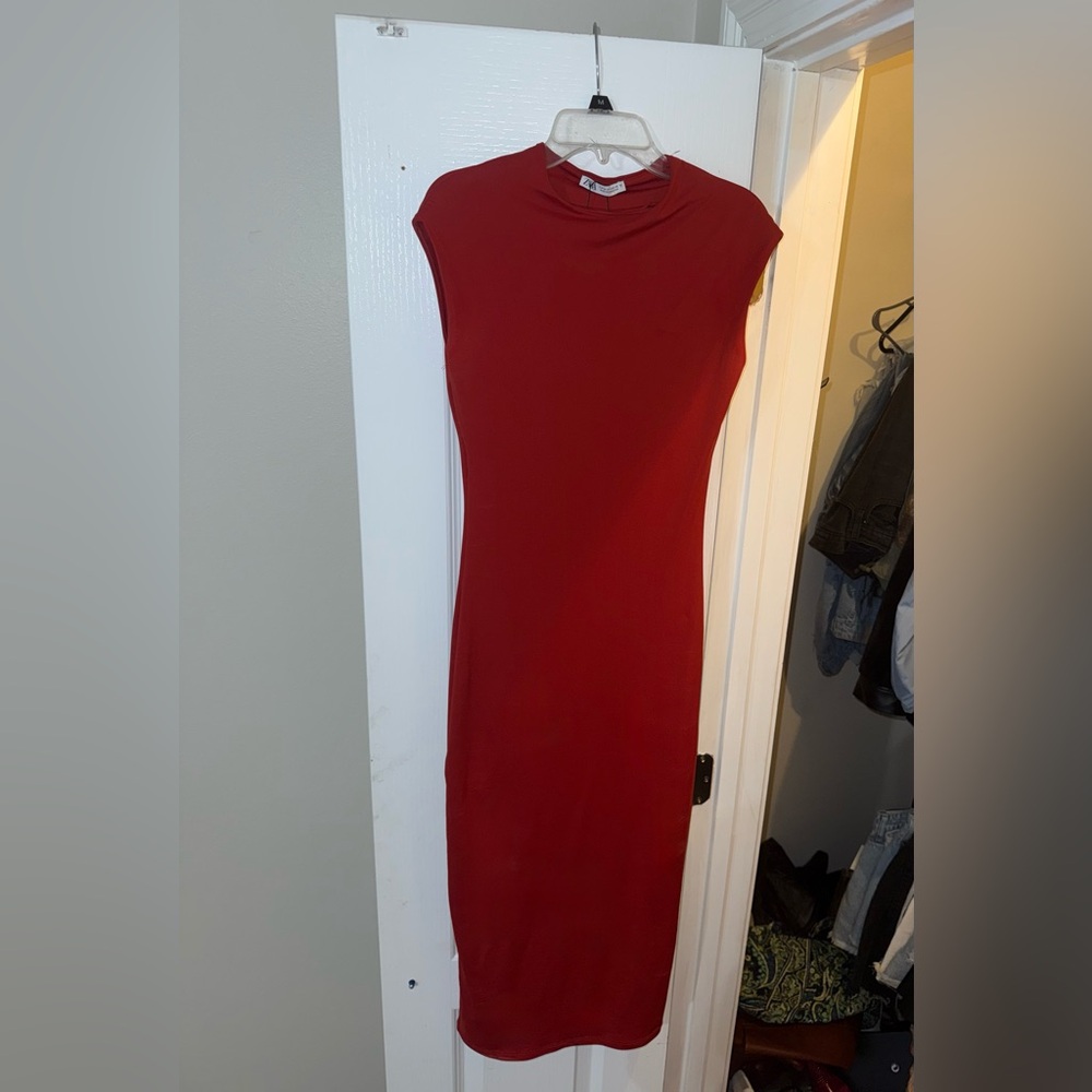 Zara Red Midi Dress